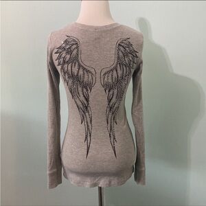 Michelle rhinestone angel wings thermal